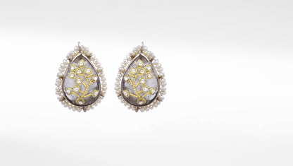 Sangeeta Boochra X Payal Singhal  Tahira Silver Crystal Stone Earring