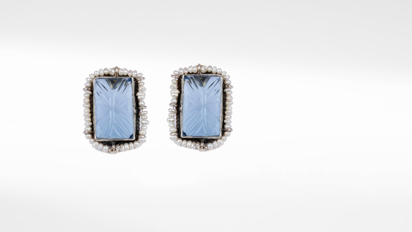 Sangeeta Boochra X Payal Singhal  Pakiza Silver Earring with Pearls