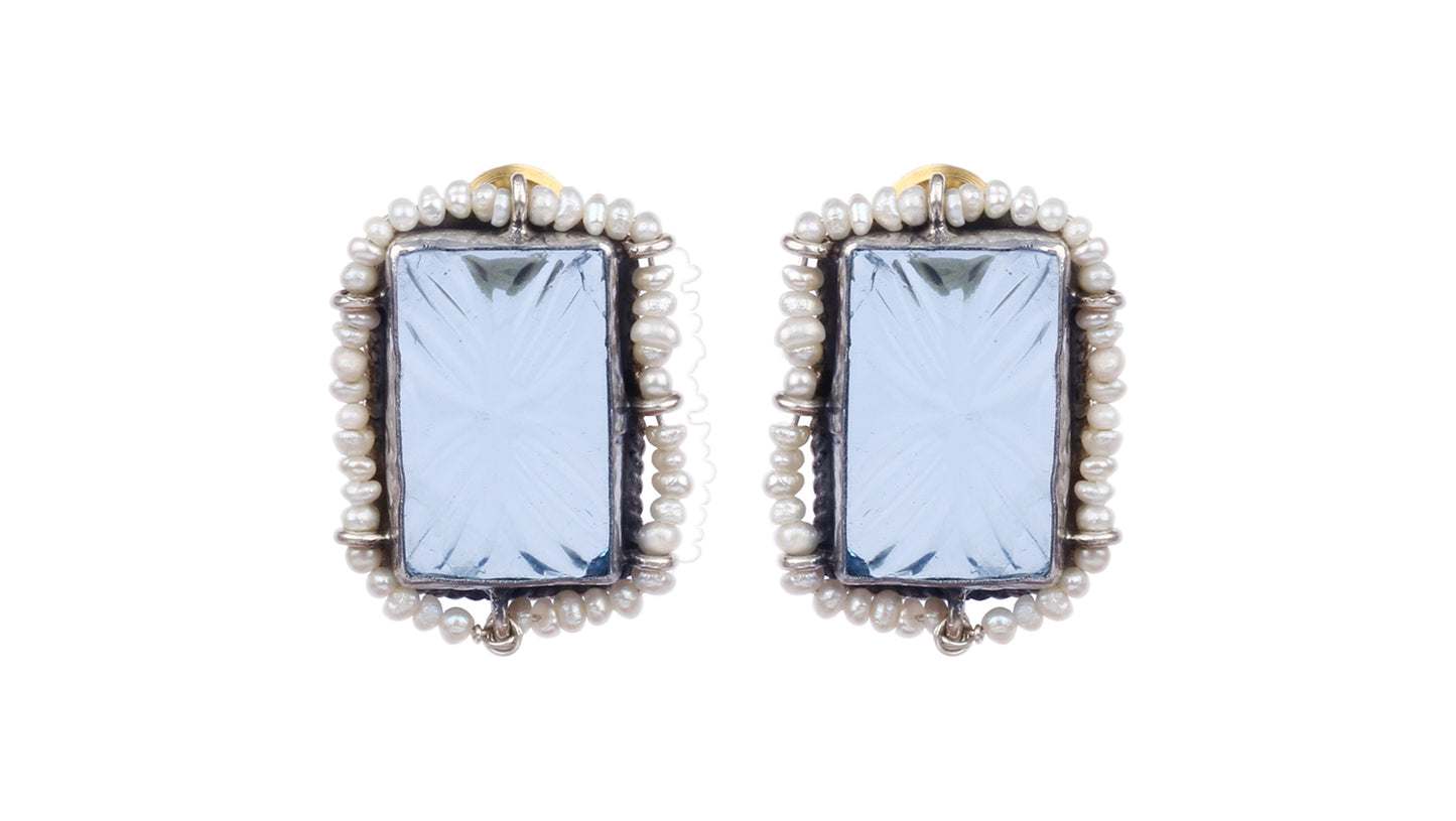 Sangeeta Boochra X Payal Singhal  Pakiza Silver Earring with Pearls