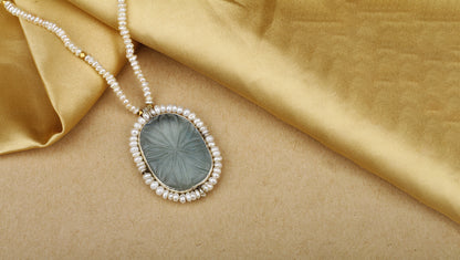 Sangeeta Boochra X Payal Singhal  Noor Silver Necklace with Pearl  Chain