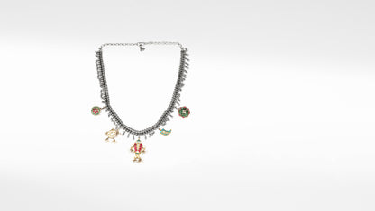 Sangeeta Boochra X Payal Singhal Pariza Silver Necklace with Kundan Motifs