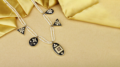 Sangeeta Boochra X Payal Singhal  Alizeh Silver Necklace with Pearl  Chain