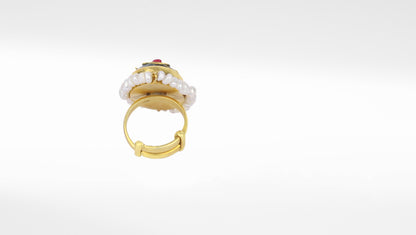 Sangeeta Boochra X Payal Singhal Inayat Silver Green Aventurine Ring