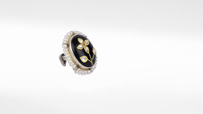 Sangeeta Boochra X Payal Singhal  Maryam Silver Ring with Pearls