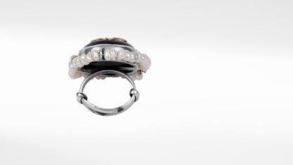 Sangeeta Boochra X Payal Singhal  Maryam Silver Ring with Pearls