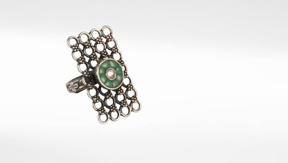 Substantial Rectangular Silver Ring