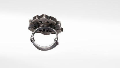 Sangeeta Boochra Silver Ring with Kundan