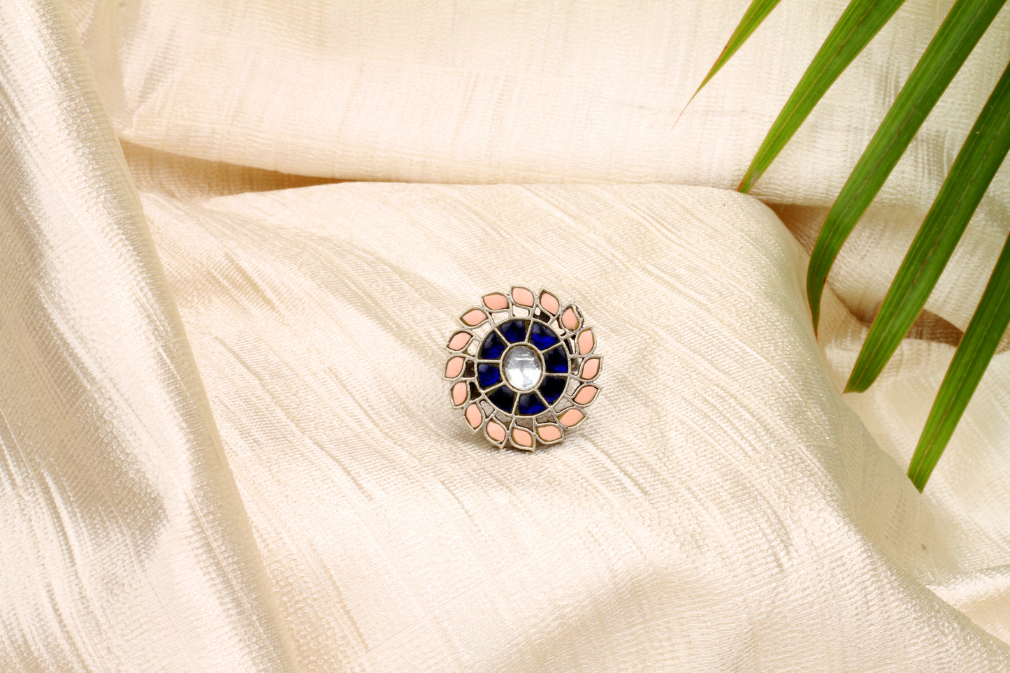 Sangeeta Boochra Silver Floral Ring