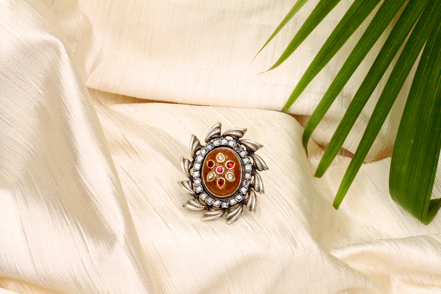 Sangeeta Boochra Silver Onyx Ring