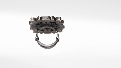 Sangeeta Boochra Silver Adjustable Traditional Ring