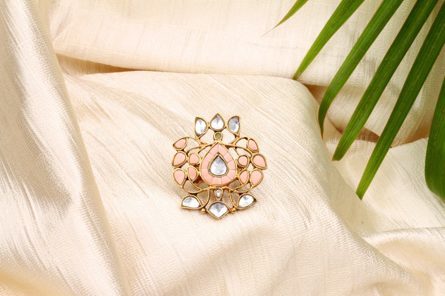 Sangeeta Boochra Silver Adjustable Gold Plated Ring