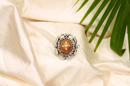 Sangeeta Boochra Silver Motifs Ring