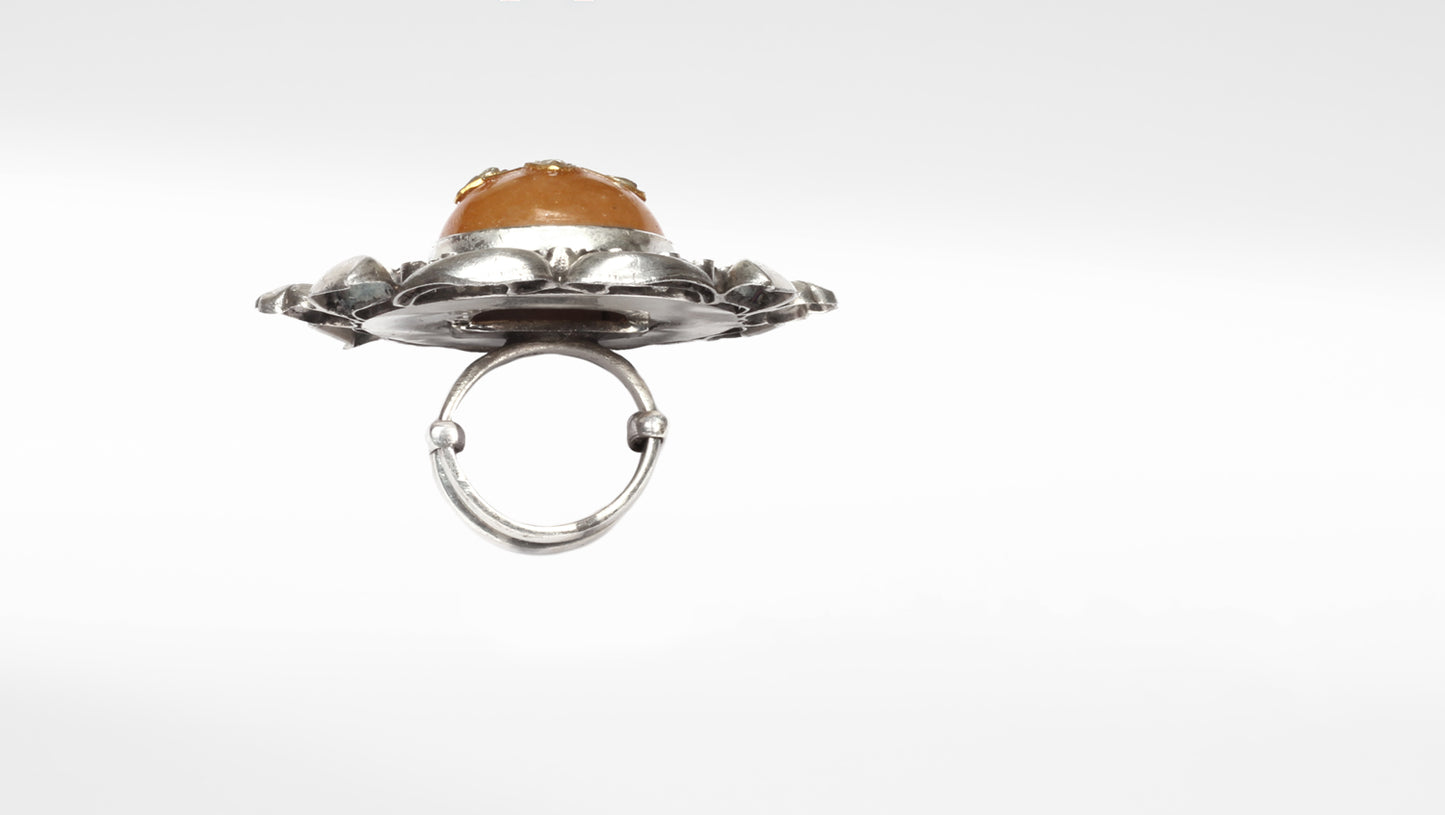 Sangeeta Boochra Silver Motifs Ring