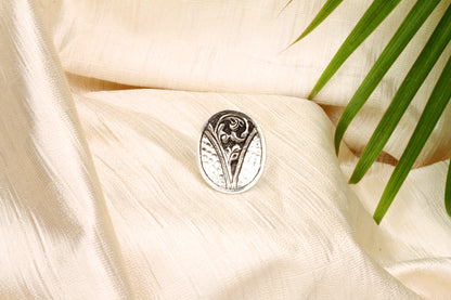 Sangeeta Boochra Silver Traditional Engraved Ring