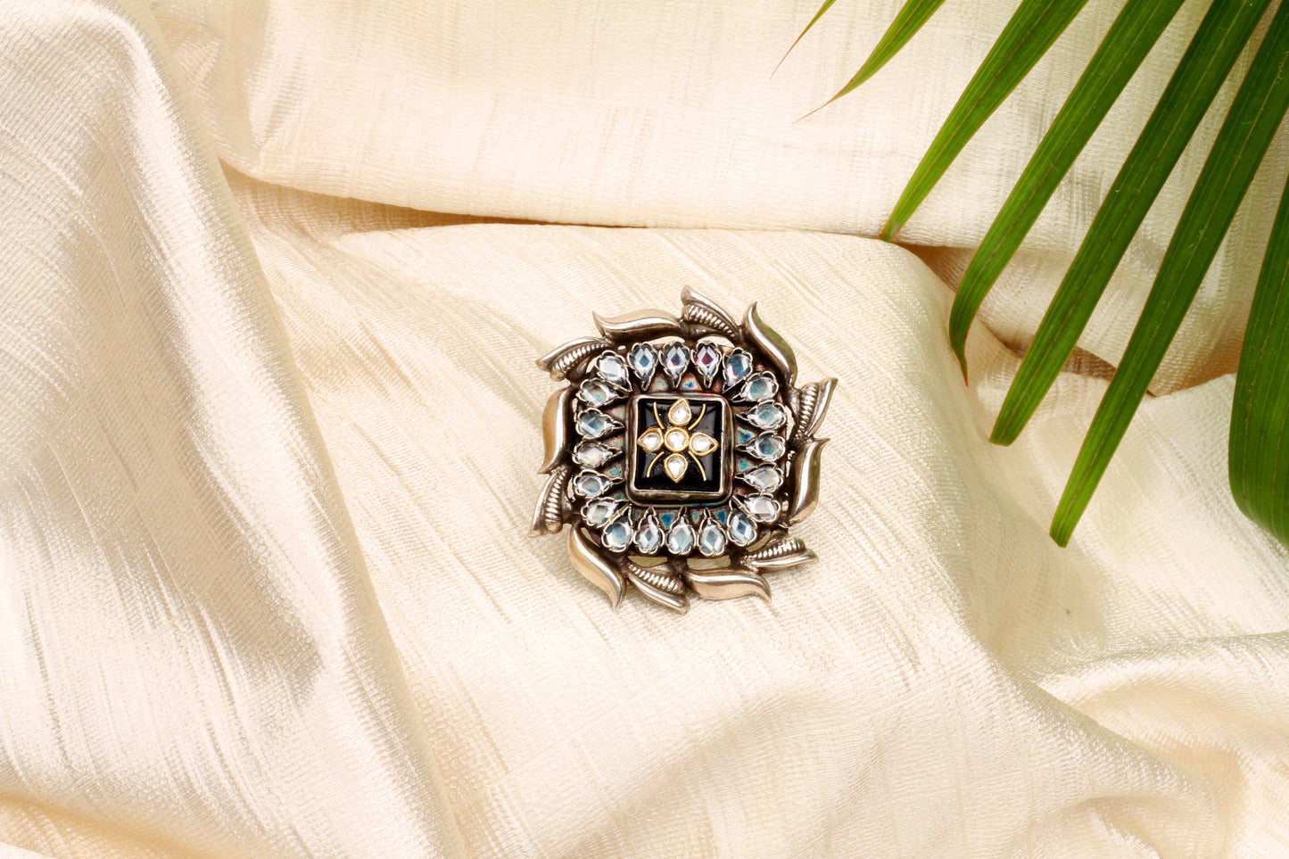 Sangeeta Boochra Silver Onyx Ring