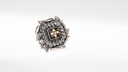 Sangeeta Boochra Silver Onyx Ring
