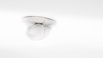 Sangeeta Boochra Silver Engraved Traditional Adjustable Motifs Ring