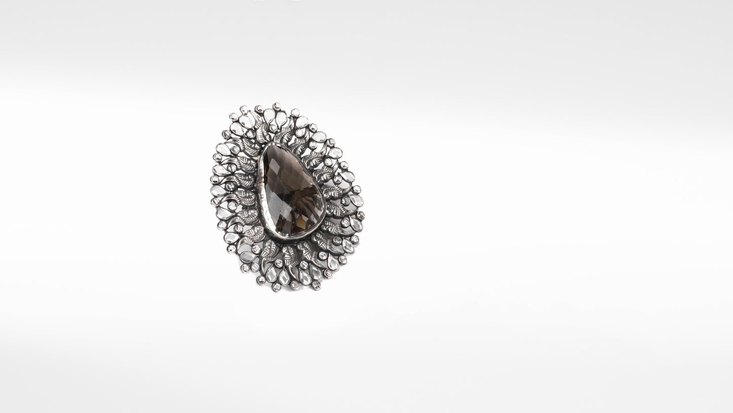 Sangeeta Boochra Silver Motifs Ring