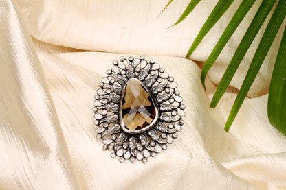 Sangeeta Boochra Silver Motifs Ring