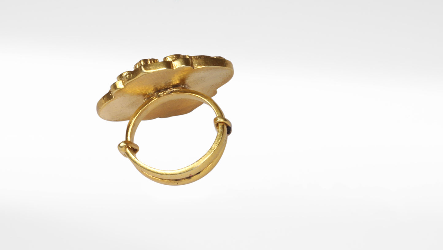Sangeeta Boochra Silver Gold Plated Ring