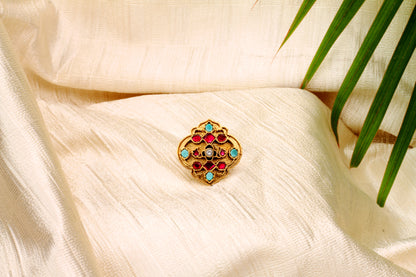 Sangeeta Boochra Silver Gold Plated Ring