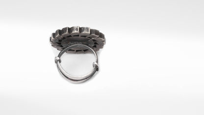 Silver Oxidised Adjustable Ring