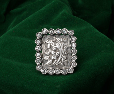 Silver Shanaya Engraving Ring