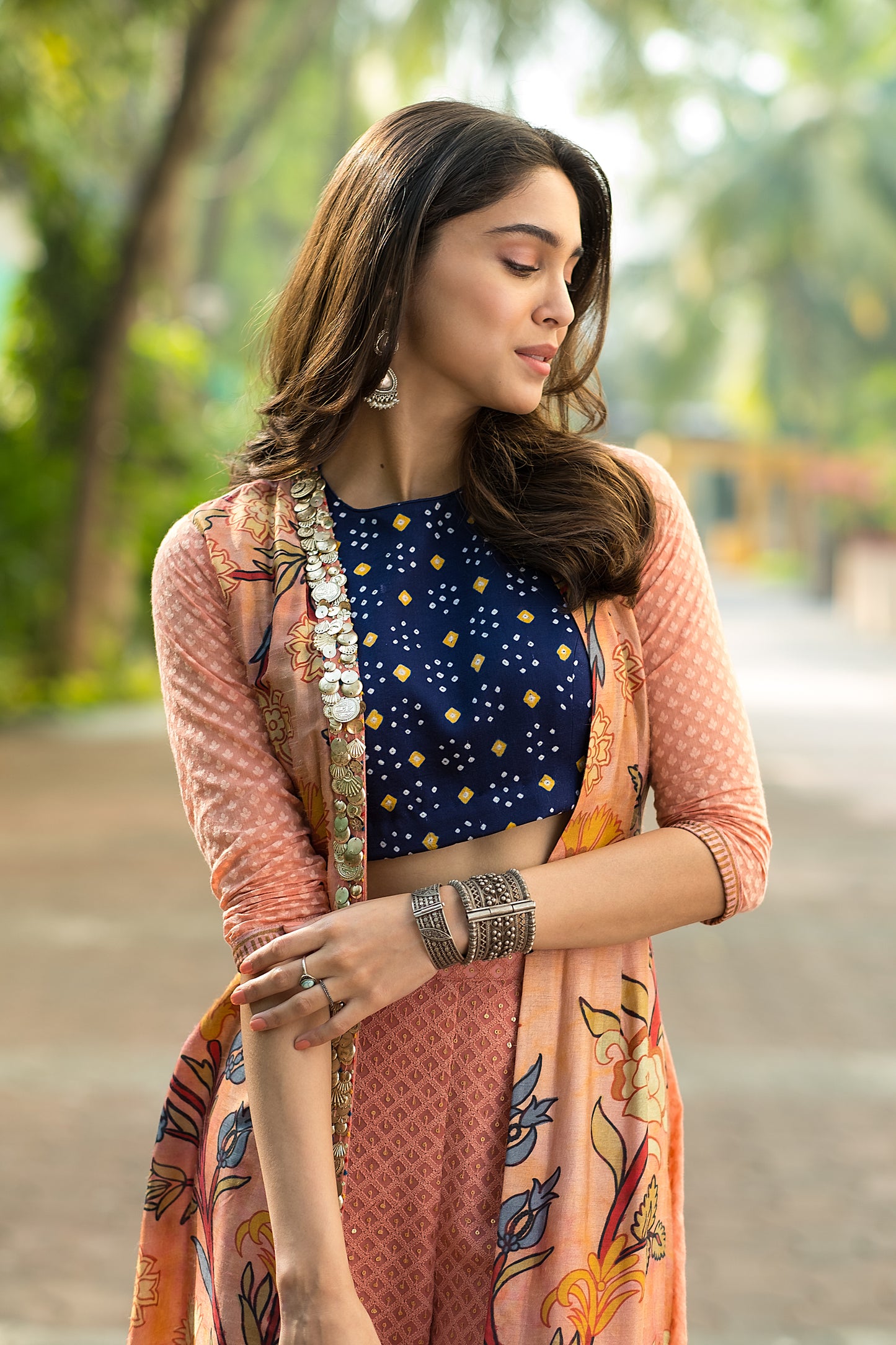 Sharvari Wagh in Silver Earrings