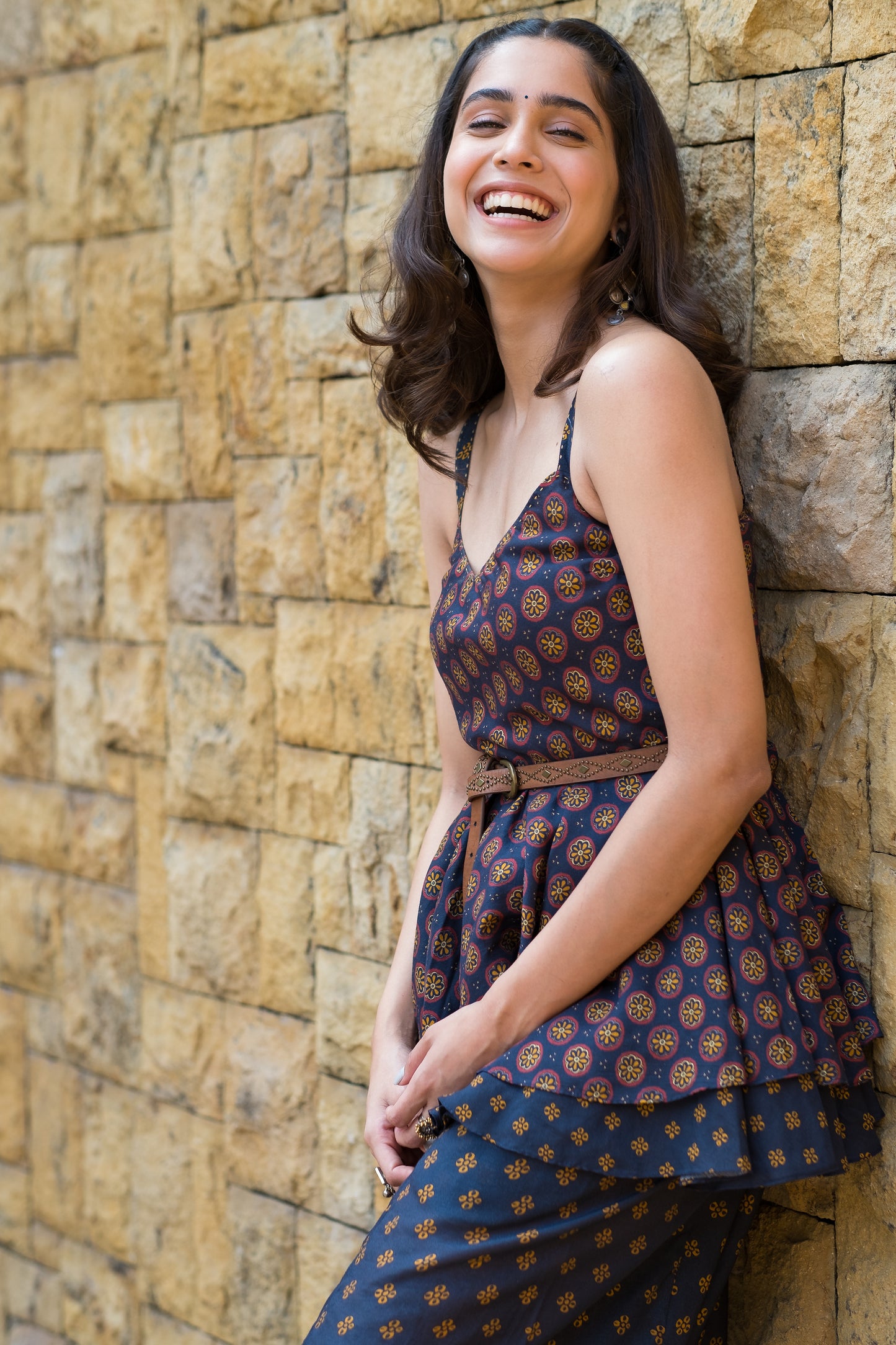 Sharvari Wagh in silver earrings and finger rings