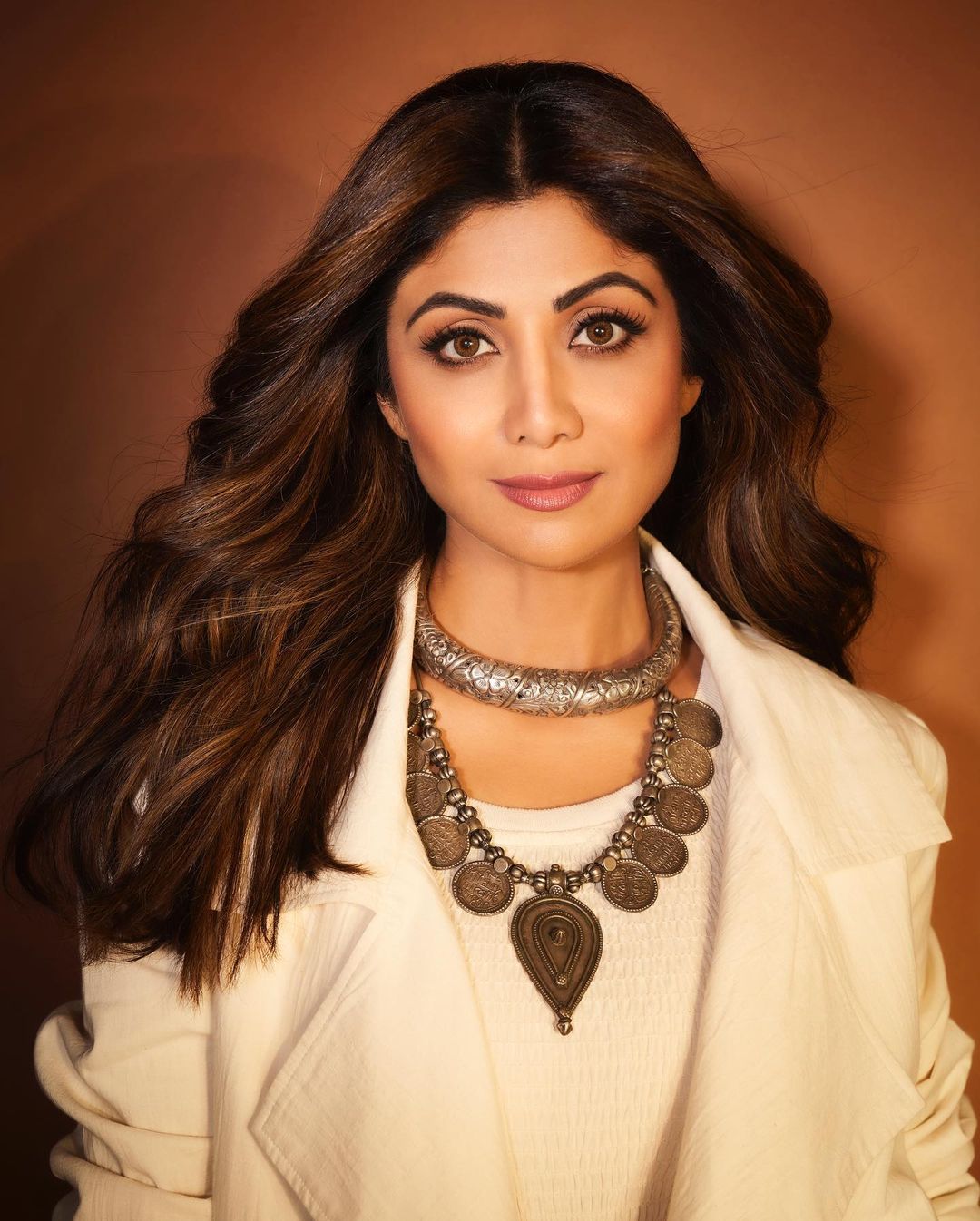 Shilpa Shetty In Sangeeta Boochra Silver Jewellery