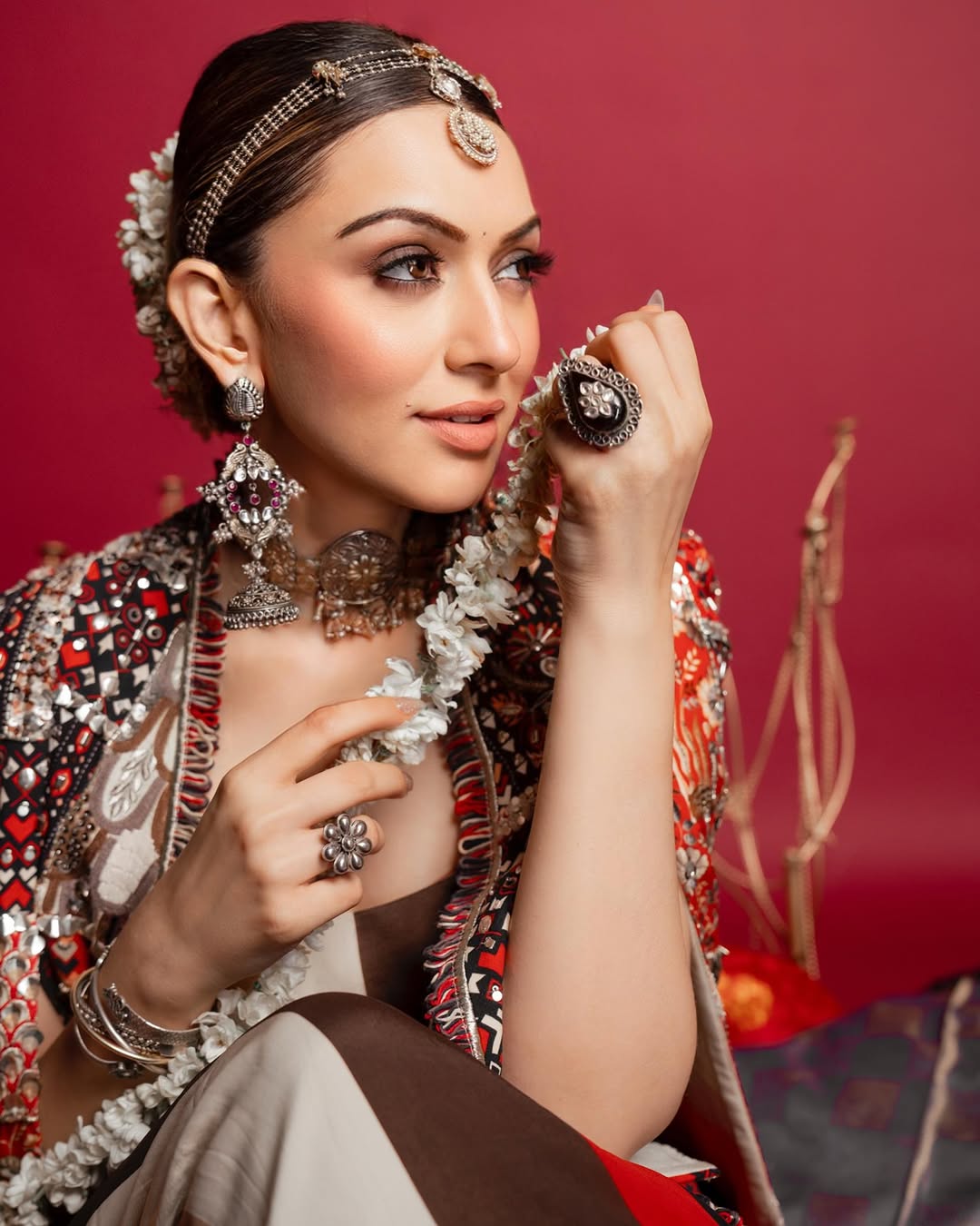 Refined Elegance Hansika Motwani in Sangeeta Boochra Jewelry