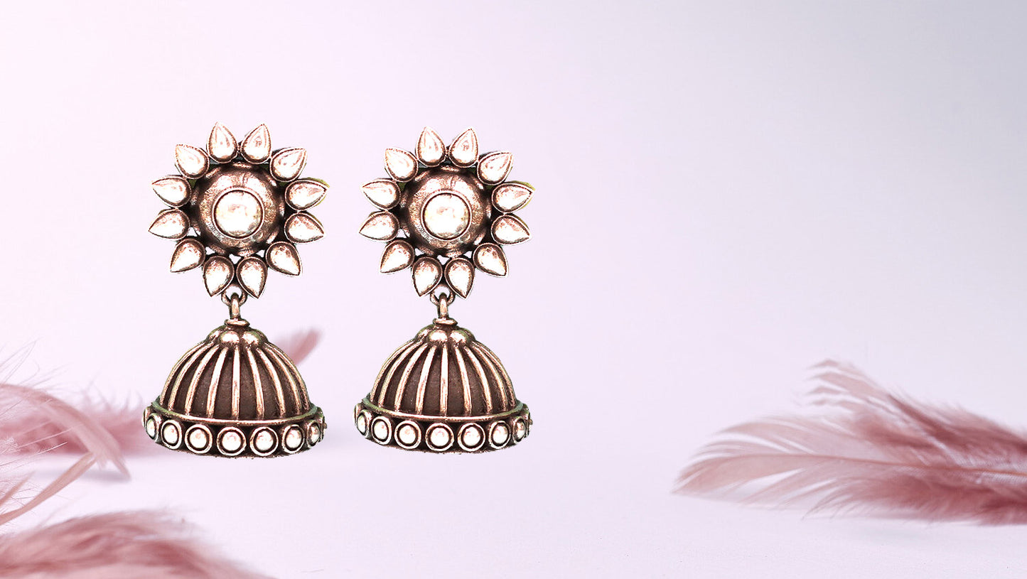 Silver Handcrafted Jhumka Earring