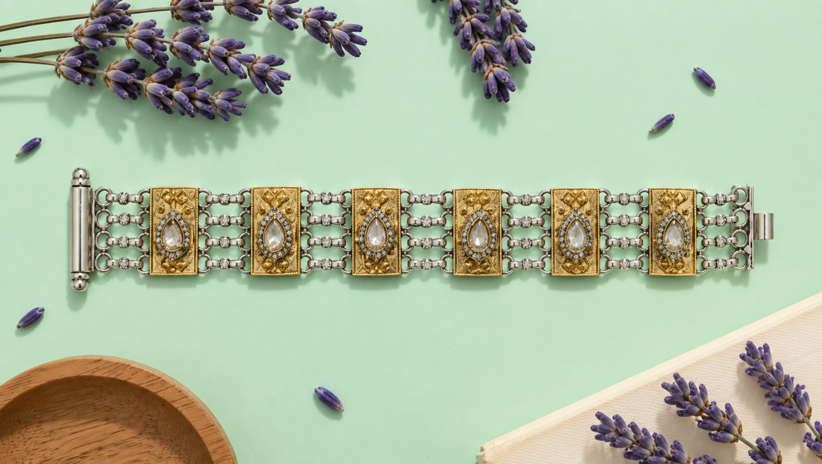 Sangeeta Boochra Antique Dual-Tone Silver Bracelet