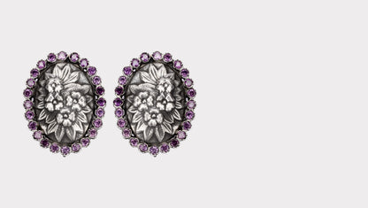 Silver Aella Floral Earrings