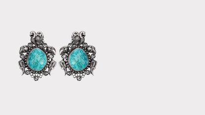 Silver Sumaira Turquoise Earrings