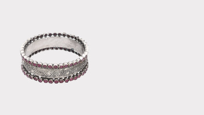 Silver Shaya Floral Bracelet