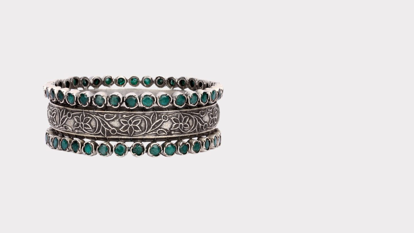 Silver Nasmin Floral Bracelet