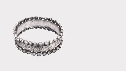 Silver Rubina Floral Bracelet with intricate floral design