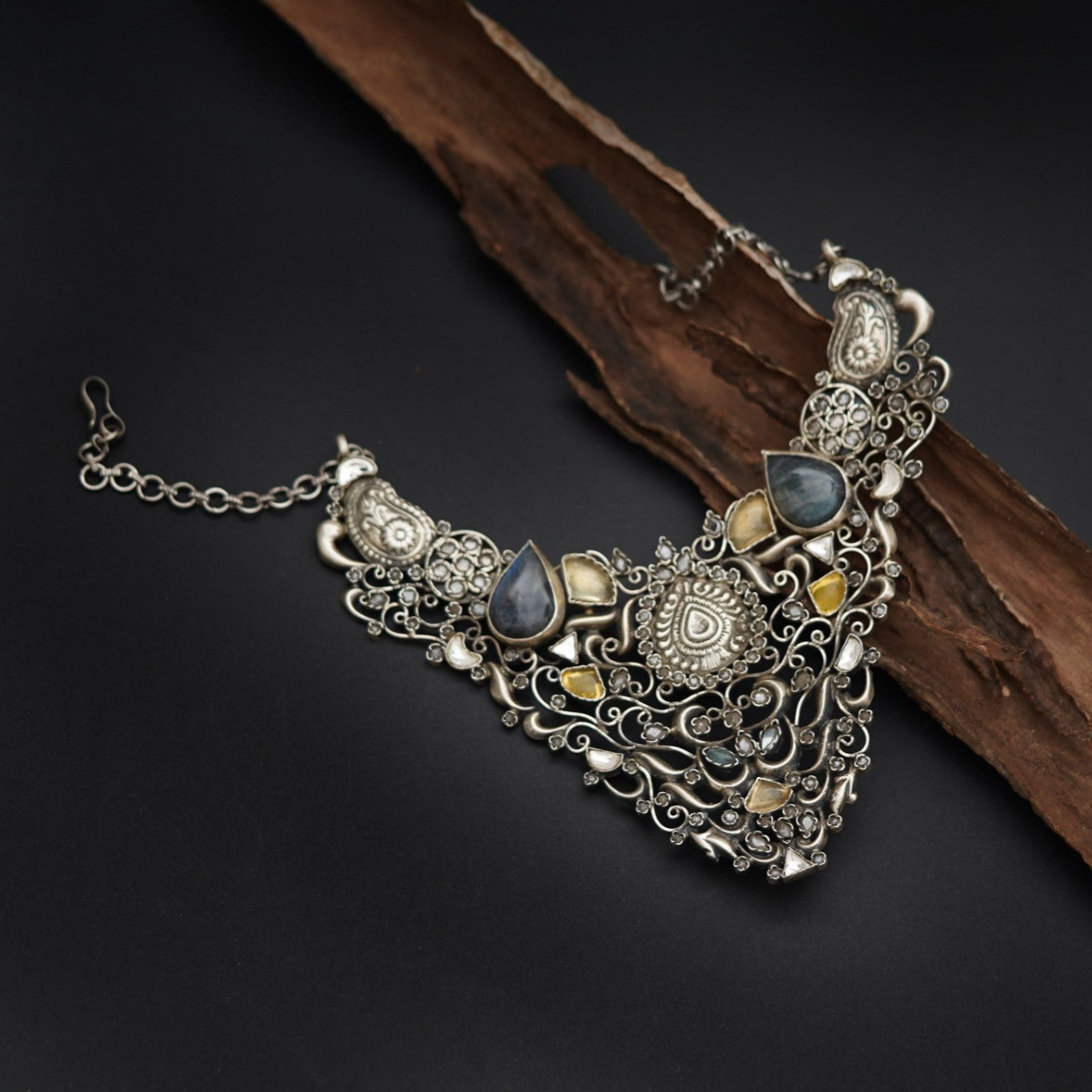 Sangeeta Boochra Tribal Silver Necklace
