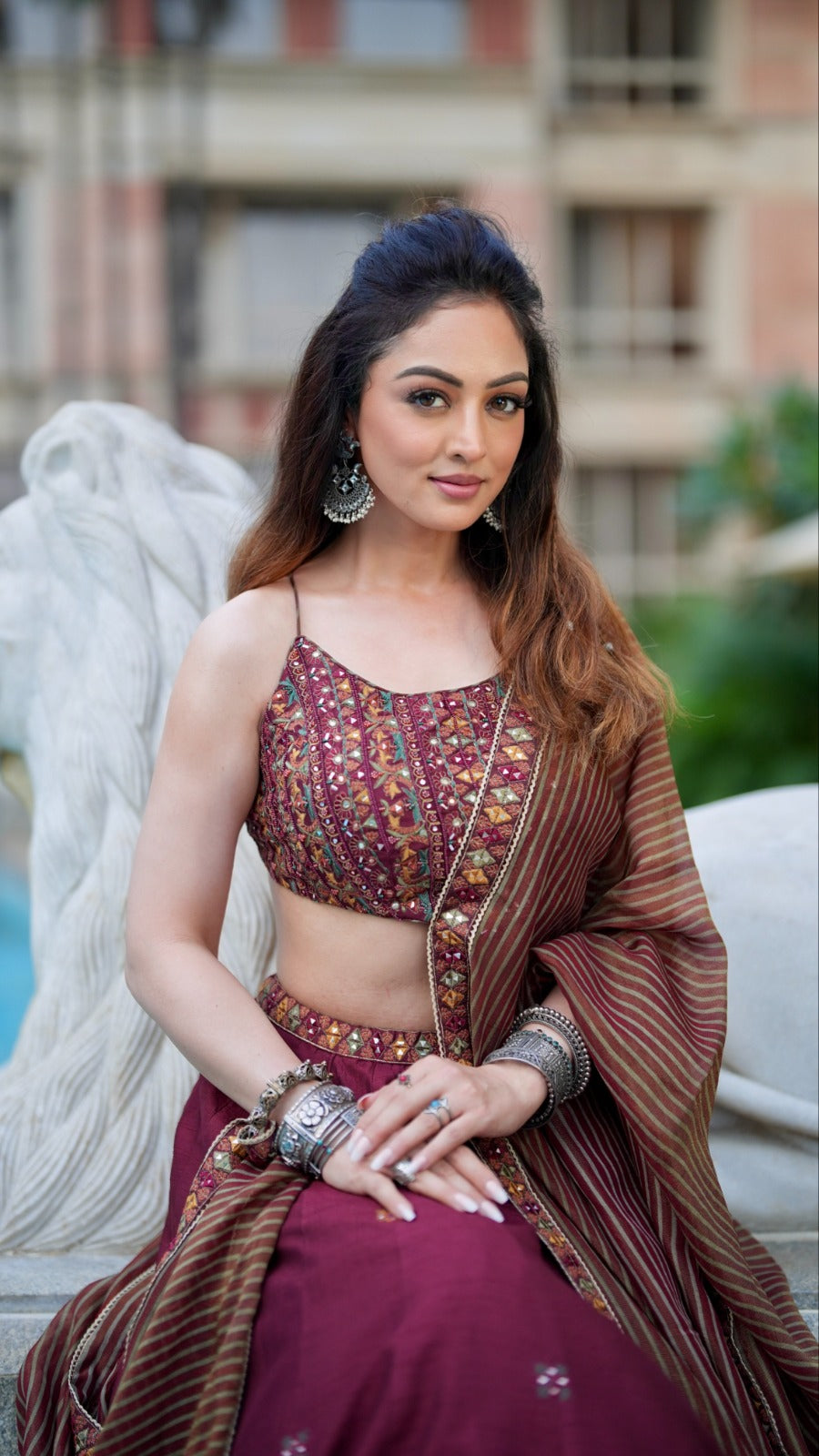 Sandeepa Dhar In Sangeeta Boochra Silver Jewellery