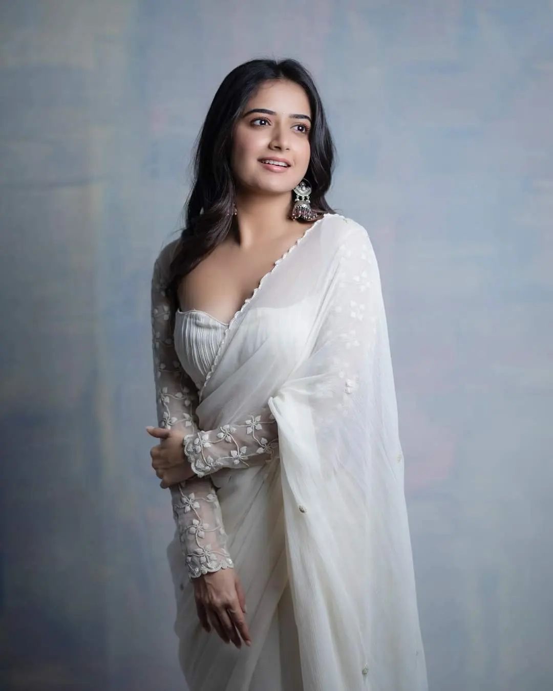 Ashika Ranganath In Sangeeta Boochra Silver Jewellery
