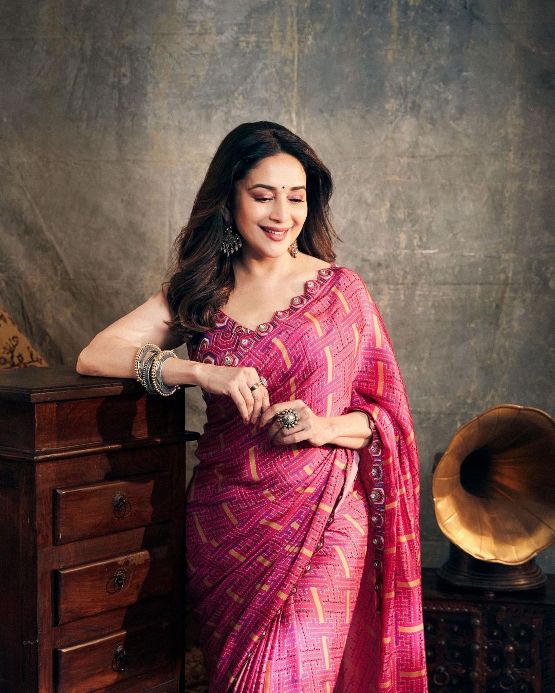 Madhuri Dixit In Sangeeta Boochra Silver Jewellery