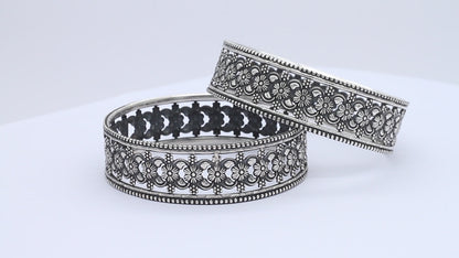 Traditional Oxidized Silver Bangle