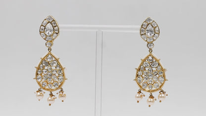 Sangeeta Boochra Silver Moissanite Earrings