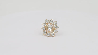 Sangeeta Boochra Silver Moissanite Ring