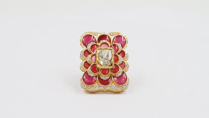 Sangeeta Boochra Silver Moissanite Ring