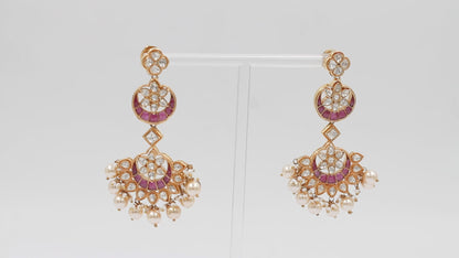 Sangeeta Boochra Silver Moissanite Earrings