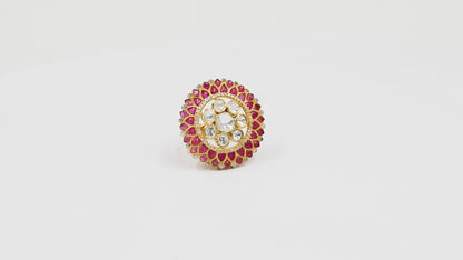 Sangeeta Boochra Silver Moissanite Ring