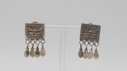 Sangeeta Boochra Silver Oxidized Handcrafted Earring