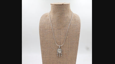 Silver Handcrafted Pendant With Chain